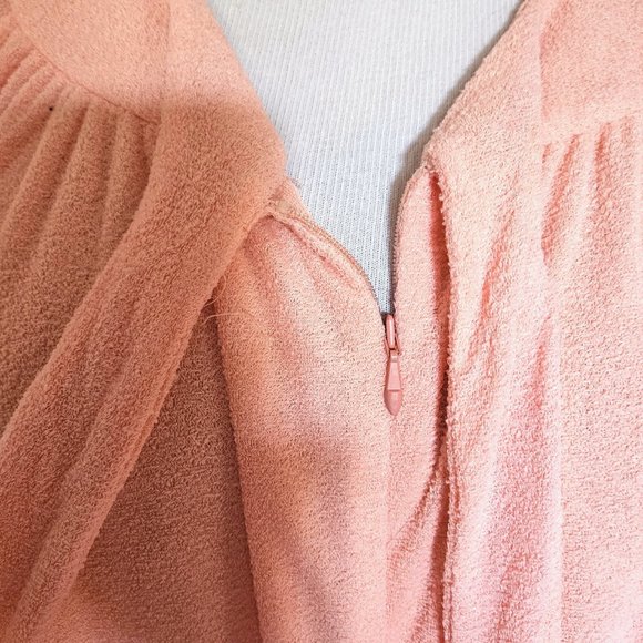 Size L to XL Vintage 1970s Leisure Lady Terry Zip Front Robe - Picture 11 of 14